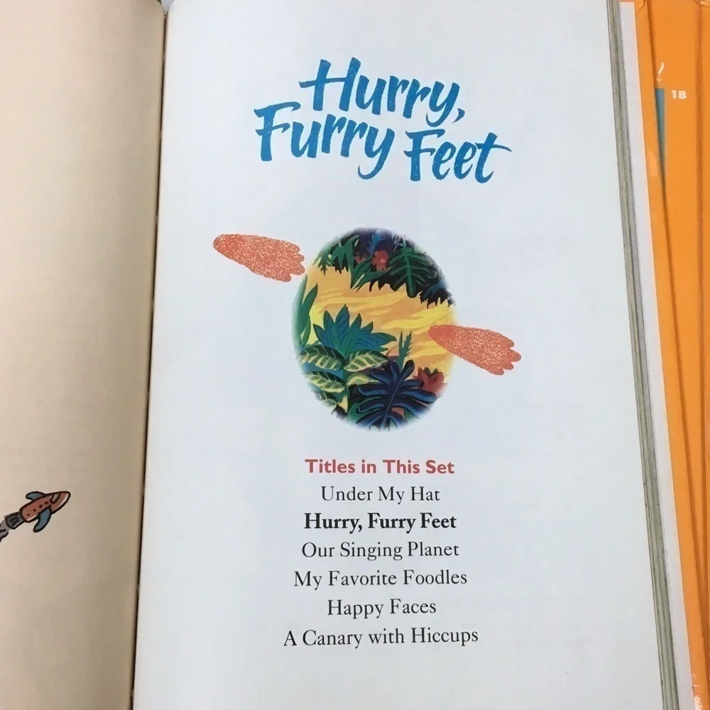 Vintage 90s Childrens Book Hurry Furry Feet Bunny Rabbit Dr Seuss Homeschool